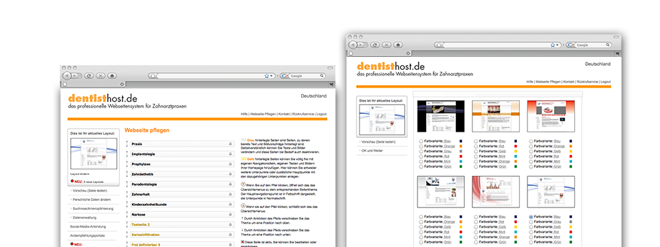 dentisthost: Hompage-Baukasten für Zahnärzte